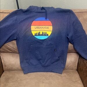 Urban Kai Blue Hoodie with Colorful Graphic